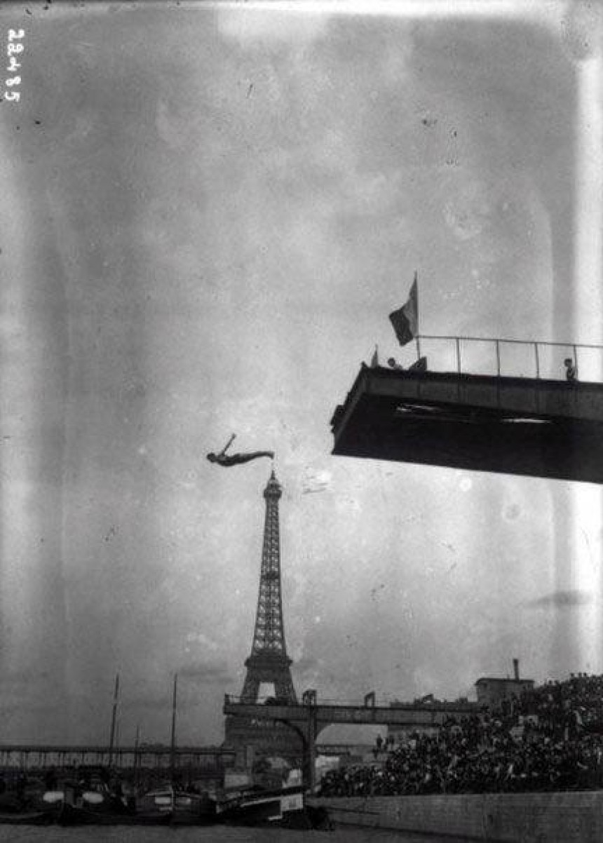 Змагання зі стрибків у воду в Парижі. 1912 рік