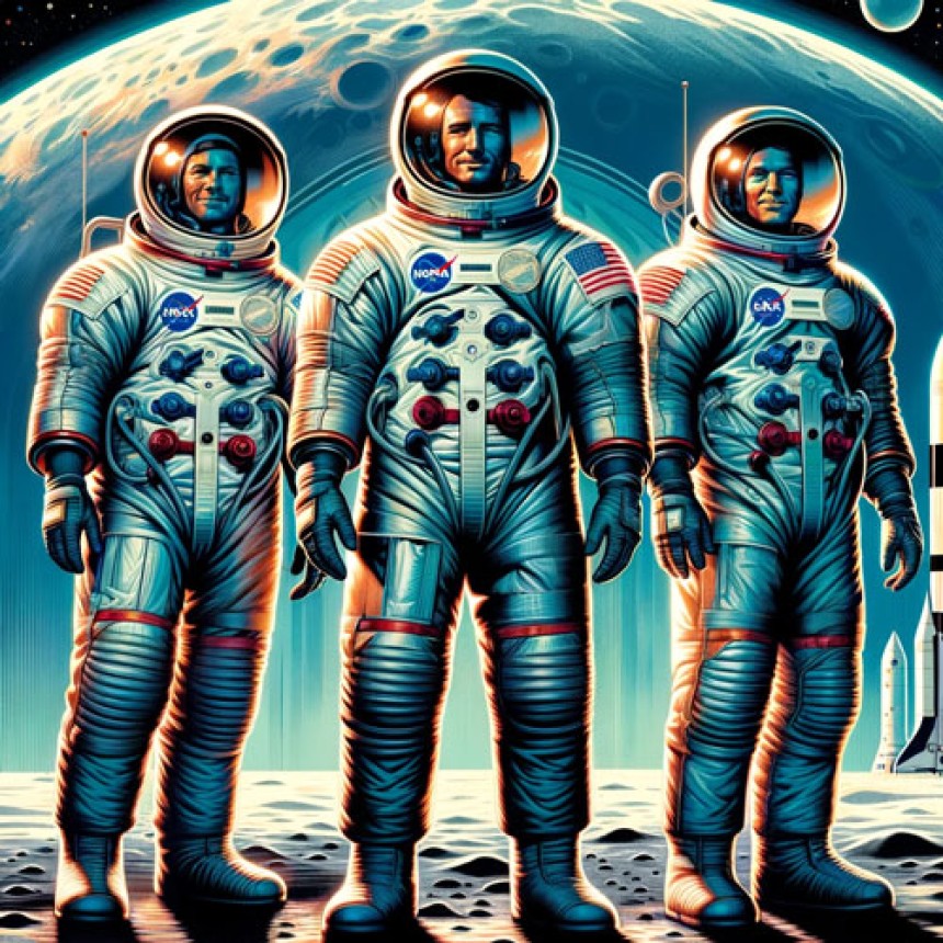 Аполлон-11: Епохальне фото Олдріна, Армстронга, Коллінза, NASA 1969